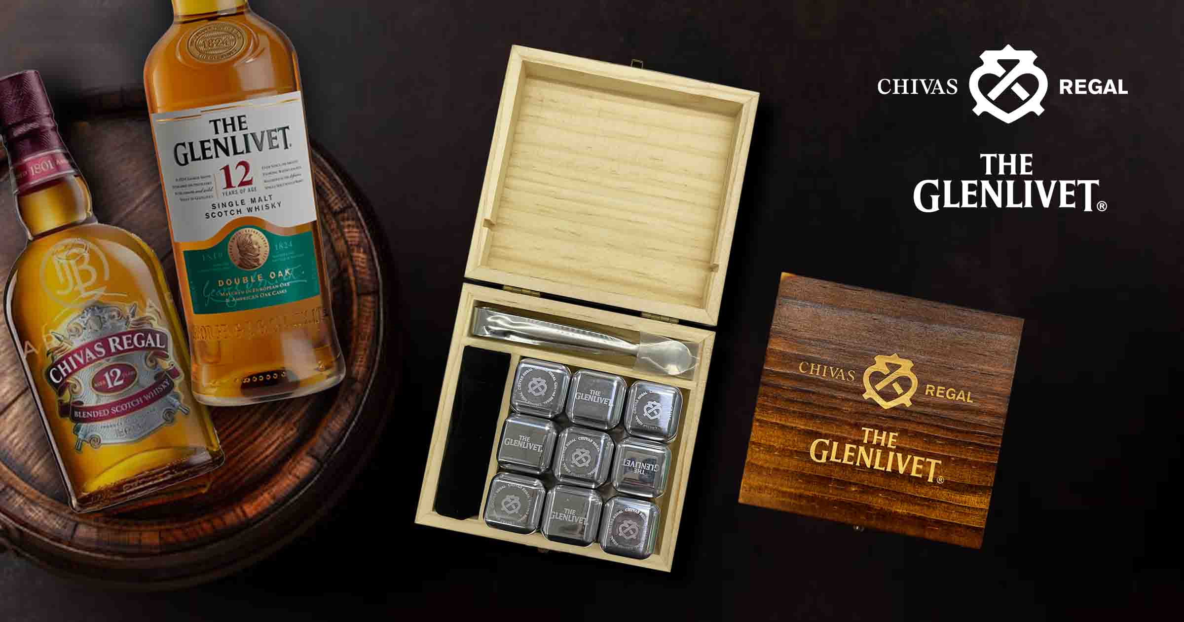 Bộ đá làm lạnh Chivas x The Glenlivet Whisky