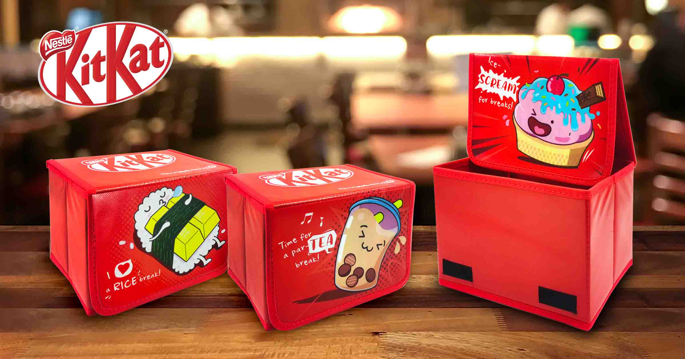 Hộp Đựng Đồ Gấp Gọn Mang Thương Hiệu Kit Kat